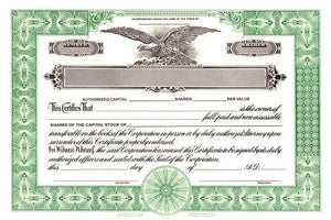 Blank Dwight Jackson Eagle Certificates