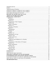 Printed Minutes & Bylaws or Operating Agreement