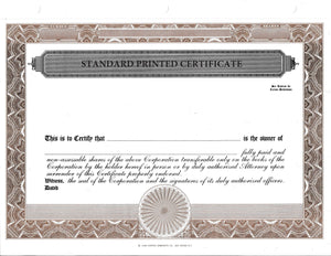 Corpex Printed Standard Certificates